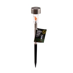 Stake Light Garden S/S White Led H23cm Solar Pk1