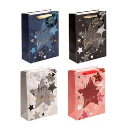 Gift Bag 210gsm Happy Birthday w J Hook M 180x240x80mm