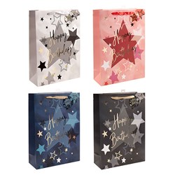 Gift Bag 210gsm Happy Birthday w J Hook XL 300x420x120mm