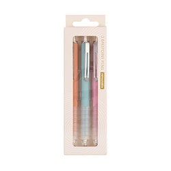 Pen Ballpoint Retractable Premium w Grip 3pk