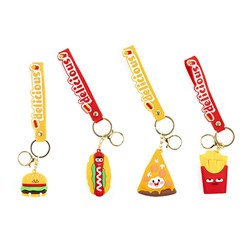 Kids Club Key Chain Fast Food 4 Asst