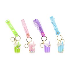 Kids Club Key Chain Boba Milk Tea 4 Asst