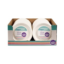 Eco Friendly Plate Dinner 22.5cm White Pk10