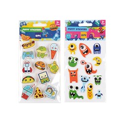 Stickers Kids Puffy 12Pc 2 Asstd Designs