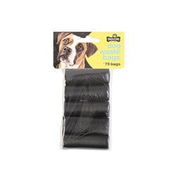 Dog Poop Bag Refills 5pk Black