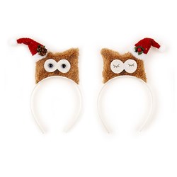 Headband Novelty Xmas 2 Asst Owl Design