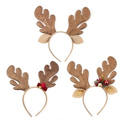 Headband Novelty Xmas 3 Asst Antler Designs
