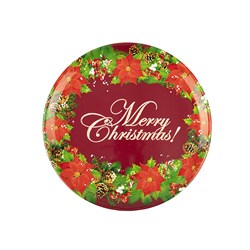 Plate Round Tray Xmas w Print Dia 38cm