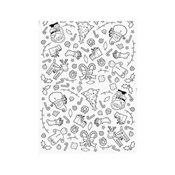 Xmas Placemat Tablecloth Paper DIY Colouring 91x122cm