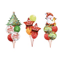 Balloons Xmas 5pc Set 3 Asst Designs
