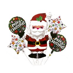 Balloons Xmas 5pc Set Santa
