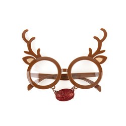 Glasses Glitter Novelty Xmas Reindeer Antler