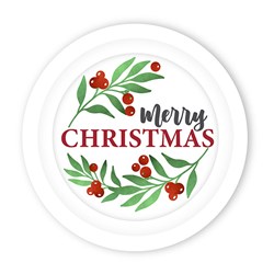 Paper Plate 230mm Xmas Printed 10pk P6.7 FSC Mix 70%