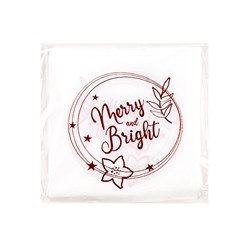 Paper Serviette Xmas Gold Foil 20pk P6.3 FSC Mix 70%