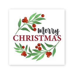 Paper Serviette Xmas Printed 15pk P6.3 FSC Mix 70%