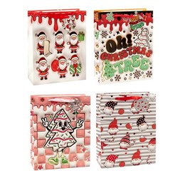 Gift Bag Xmas w Foil 210gsm XL w JHook Asst Designs