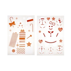 Stickers Window Xmas 30x44cm 2 Asst Designs