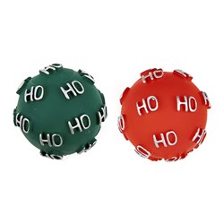 Dog Toy Xmas Ball Vinyl Dia 8.5cm 2 Asst Cols