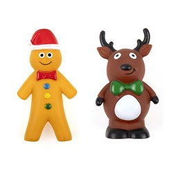 Dog Toy Xmas Vinyl 14cm 2 Asst Designs