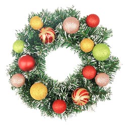 Wreath Decorated Xmas 30cm w Festive Balls
