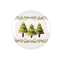 Melamine Plate Round Xmas 20cm