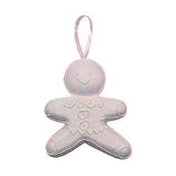 Decoration Xmas Ornaments Tree Gingerbread Pink 15x13x2cm