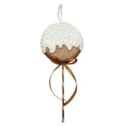 Decoration Xmas Ornaments Tree Candy Lollipop Copper/White