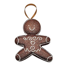 Decoration Xmas Ornaments Tree Gingerbread Coffee 15x13x2cm