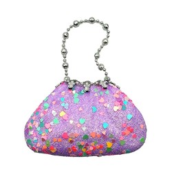 Decoration Xmas Ornaments Tree Purse Bag Purple 14x8x5cm