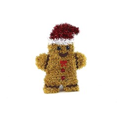 Decoration Xmas Table Tinsel 3D Tinsel Gingerbread 11.7cm