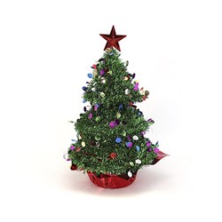 Decoration Xmas Table Tinsel 3D Tree 34cm