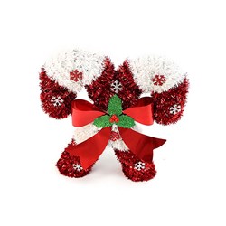Decoration Xmas Table Tinsel 3D Candy Cane 23cm