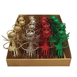 Decoration Xmas Tree Topper Angel w Star 10x6x15cm