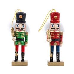 Decoration Xmas Ornaments Tree Nutcracker 10.5cm 2 Asst