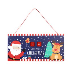 Sign Xmas Hanging Countdown 25x12cm