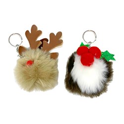 Xmas Novelty Key Chain 2 Asst