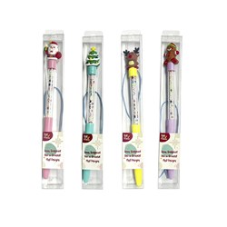 Xmas Ballpoint Pen w Bracelet Asst Designs