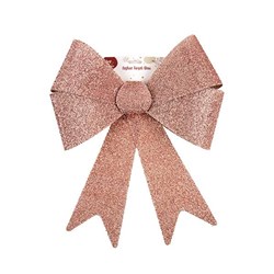 Tinsel Xmas Bow 39x49x13cm Rose Gold