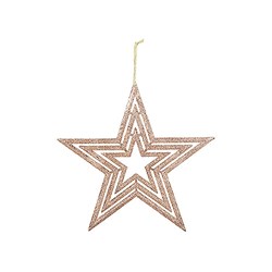 Decoration Xmas Ornaments Star 31x31cm Rose Gold