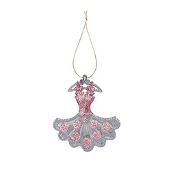 Decoration Xmas Ornaments Ballerina Dress 1pk Rose Gold