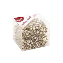 Garland Xmas w Beads 8m Champagne