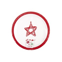 Paper Plate 260mm Xmas Printed 30pk 2 Asst P6.7 FSC Mix 70%