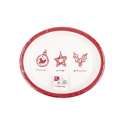Paper Plate 310mm Xmas Printed 30pk 2 Asst P6.7 FSC Mix 70%