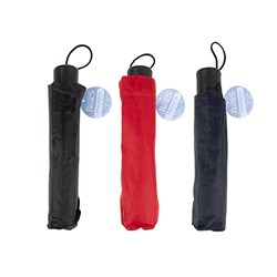 Umbrella 3 Fold Manual 23cm 3 Asstd Colours
