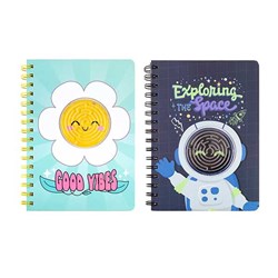 Notebook Hard Cover Printed Spiral w Maze A5 160pg 80gsm
