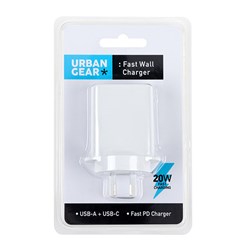 Charger 20W Dual USB-A + Type-C Fast PD