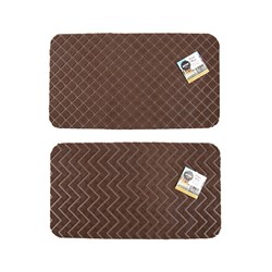 Door Mat 40x70cm 2 Asst Embossed w PVC Backing