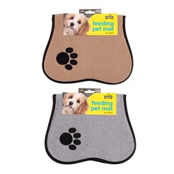 Mat Pet Feeding 44x29cm 2 Asstd Colours