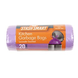 Garbage Bags Scented Lavender HDPE 27L Pk20 52x62cm