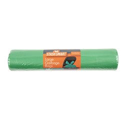 Garbage Bags Green HDPE 240L Pk10 110x143cm